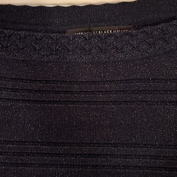 Brand new never worn White House Black Market navy blue sweater - Picture 2 of 4